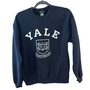 VTG Yale Ivysport Crew Neck Sweatshirt Sz M Navy Blue Ivy League